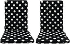 High Back Outdoor Chair Cushions 2 pcs, Water Proof Chaise Lounge Chair Cushions, Chairs Pads Stain Resistant for Camping Beach Picnic Travel Patio(B-Black A,18 x42 x 1.18in) by Unknown