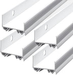 Lineshading 4 Sets Door Sweep Plastic PVC 1 3/4" x 36" Slide on Bottom Exterior Door Seal Strip for Weather Stripping Draft Stopper (White) by Lineshading