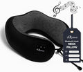 Bluetooth Music Semicircular Neck Pillow Wireless Bluetooth Speaker Suitable Airplane,Bus,Train,Car,Office,and Outdoor Camping for Sleeping, Resting The Best Travel Essentials. (Black) by ARniwer
