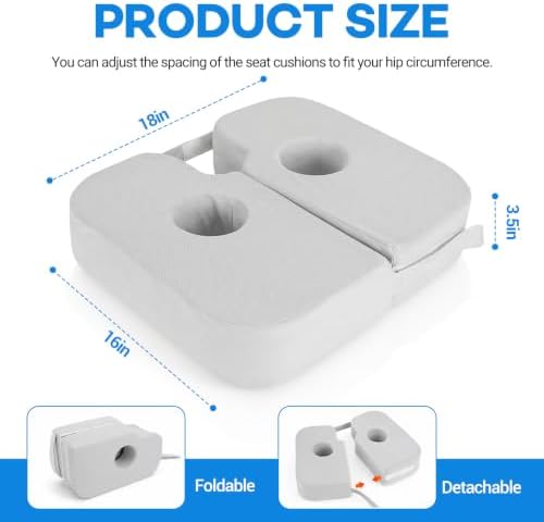 Piriformis Seat Cushion for Sitting Dual-Layer Support Foam Coccyx Cushion - Image 2
