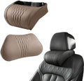 Universal Memory Foam Car Headrest Neck Pillow, Ergonomic Support (Coffee,Set) by Dododox