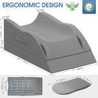 TranquilRelax Leg Elevation Pillows for After Surgery, Full Grey - Image 2