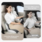 FLORICH Memory Foam Truck Seat Cushion,Car Seat Cushion and Lumbar Support Pillow for Office Chair, Ergonomic Back Support & Sciatica Relief for Long Drives(Slight Grey) - Image 4