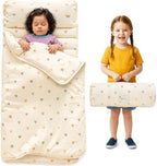 Toddler Nap Mat with Pillow & Minky Dot Blanket, Extra Large Roll Up Sleeping Mat for Daycare, Preschool & Kindergarten,Slumber Bags for Girls - Image 6