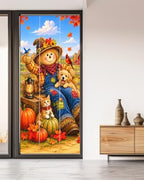 Window Privacy Film Frosted, Fall Non-Adhesive Static Cling Window Tint, Thanksgiving Harvest Country Pumpkins Maple Leaves Insulated Windows Frosted Films for Living Room, 35.4 x 78.7 Inches - Image 5