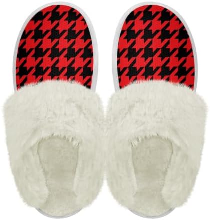 Cotton Slippers With Fluffy Edges House Slippers Non‑Slip Sole by Unknown