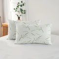 Bamboo Fiber Pillow, Soft and Compact Camping Fiber Pillow, Fresh Design Cool Pillow, Ergonomic, Suitable for Bedroom, Living Room, Hotel Camping (Bamboo Green, King (U.S. Standard)) by KJJDOO