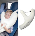 Car Travel Pillow for Kids and Adults, Y-Shaped Plush Neck Support for Sleeping, Comfortable Travel Headrest Cushion for Car, Airplane, Long Trips, Office Naps (White) by Unknown
