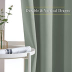 NICETOWN Blackout Greyish Blue Curtains for Bedroom - Window Treatment Thermal Insulated Grommet Solid Drapes Energy Saving Sound Reducing for Basement, 2 Panels, W66 x L54 - Image 5