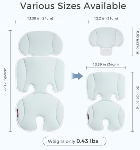 Momcozy Universal Stroller Cooling Pad, Detachable 2-Piece Cushion - Image 5
