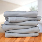 Fleece Throw Blankets Bulk Fleece Blankets Solid Wholesale Lightweight Warm Soft for Pet Bed Sofa Couch Office Wedding Gifts Travel Seasons (Grey, Pack of 6-50x60 Inches) - Image 2