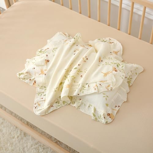 100% Cotton Muslin Toddler Pillowcase 2 Pack，13"x 18" Ultra Soft Breathable Travel Pillow Case Cover,Ruffle Pillow Case for Newborn,Nursery,Boys,Girls,Machine Washable - Image 7