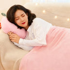 Fruit Travel Blanket and Pillow Set, 3 in 1 Plush Pillow with Warm Hands Pillow Blanket, Children's Gift Travel Airplane Train Office Nap (C) - Image 6