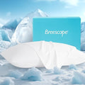 Breescape Cooling Pillow Cases Queen Size Set of 2, BlendTek™ Cooling Technology for Hot Sleepers & Night Sweats, Silky Soft Cool Pillowcases for Hair & Skin Care, 20" x 30", Snow White by Breescape
