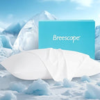 Breescape Cooling Pillow Cases Queen Size Set of 2, BlendTek™ Cooling Technology for Hot Sleepers & Night Sweats, Silky Soft Cool Pillowcases for Hair & Skin Care, 20" x 30", Snow White by Breescape