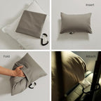 Fossflakes Travel Pillow for Airplane, Train & Car, with Washable Cover - Image 5