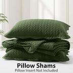 Imperial Rooms Queen Quilt Olive Green Leaf 10 Pack for Hotel Guest Room - Image 3