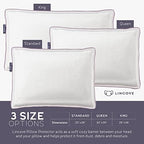 Lincove 100% Cotton Sateen Pillow Protector Cover - Zipper Pillow Cover - 500 Thread Count Luxury Cotton - Zippered Dust Pillow Protector Bed Pillow Case, Standard, 20”x26” - Image 4