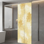 Window Privacy Film Frosted, Yellow Palm Trees Tropical Static Cling Door Window Covering, Summer Beach Botanical UV Blocking Windows Film for Office, Hotel, Bedroom, 29.5 x 78.7 Inches - Image 5