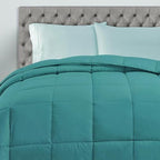 SUPERIOR All Season Down Alternative Comforter, Cal King, Turquoise - Image 5
