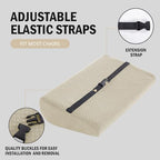 HOMBYS Lumbar Support Pillow for Recliner Chair, Memory Foam Back Support Cushion for Elderly,Extra Large Lumbar Support Pillow,Thick Backrest for Home Reading (Khaki, 20“x13.5"x5") - Image 5