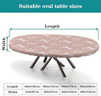 Tablecloths Oval, Plaid Pattern Printed on Elasticated Table Cover, for Business & Events Birthday Parties, Fits for 60" x 84" Oval Tables - Image 4