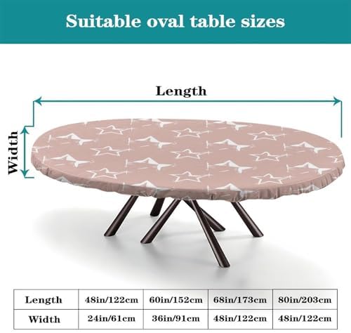 Tablecloths Oval, Plaid Pattern Printed on Elasticated Table Cover, for Business & Events Birthday Parties, Fits for 60" x 84" Oval Tables - Image 4