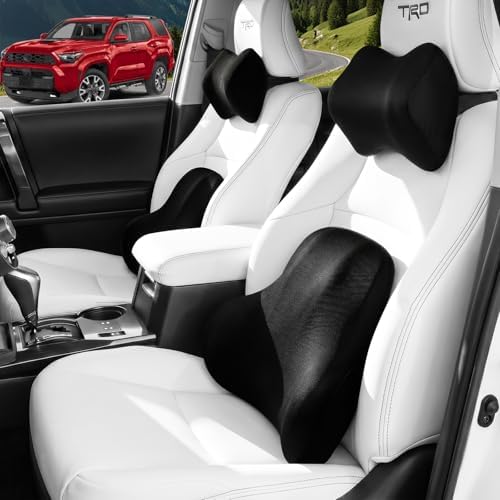 Car Pillow for Toyota 4Runner,Car Neck Pillow,Lumbar Support Pillow for Car,Memory Foam Pillow,Ergonomic Pillow,Adjustable and Washable,Car Essentials for Long Trips,Car Accessories,Ice Silk,1 Set by Unknown