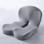 Orthopedic Cushion, Back and Seat Cushion, Car Seat Cushion, Soothe+ Cushion, Pressure Relief, Non-Slip Belt Backrest, Ergonomic Memory Foam Backrest（Gray） by MAOILY