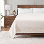 Creswick Woollen Mills 100% Australian Merino Wool Blanket – Soft Warm and Natural with Satin Binding, Breathable Luxury Bedding for All Seasons, (Natural, Throw) by Unknown