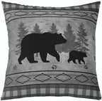 Feelyou Bear Rustic Throw Pillow Covers Soft 16" x 16" - Image 2