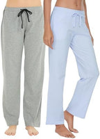 U2SKIIN 2 Pack Pajama Pants for Women Soft, Cotton Comfortable Womens Lounge Lightweight Sleep Pj Bottoms by U2SKIIN
