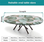 Oval Clear Plastic Tablecloth Protector, Plaid Pattern Printed on Fitted Tablecloths, for Home & Daily Use Nightstands, Fits for 60" x 84" Oval Tables - Image 4