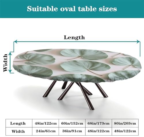 Oval Clear Plastic Tablecloth Protector, Plaid Pattern Printed on Fitted Tablecloths, for Home & Daily Use Nightstands, Fits for 60" x 84" Oval Tables - Image 4