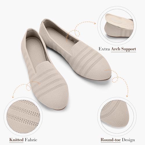 Puxowe Women's Ballet Flats, Slip On Walking Shoes for Women - Image 4