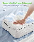 Knee Pillow for Side Sleepers, Memory Foam Leg Pillow, White - Image 4