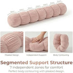 Pat. Pend. Body Pillow for Adults, 47 Inch, Soft Pastel Pink - Image 4