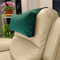 Velvet Recliner Headrest Pillow, Non-Slip Neck Support, Green by AmazeCov