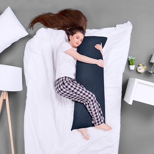 Utopia Bedding Full Body Pillow for Adults (Navy, 20 x 54 Inch), Long Pillow Insert for Sleeping, Ideal for Side Sleepers (Pack of 2) - Image 3