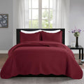 Twin Quilt Set Bedspread Coverlet Microfiber Bedding Leaf Red 68x86 by IRImperialRooms