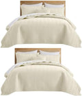IR Imperial Rooms Queen Quilt Bedding Set Ivory Bedspread Wave 2 Pack by IRImperialRooms