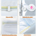 Travel Vacuum Storage Bag with Rechargeable Cordless Pump, 15 Pack Vacuum Seal Space Saver Bags for Clothing Clothes Luggage & Suitcase Compression Packing - Image 4