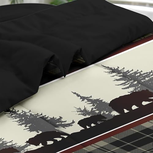 Pamnest King Comforter Set with Sheets, 7 Pieces Vintage Bear Bedding - Image 5