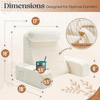 Reading Pillow/Backrest Pillow with Arms, Cup Holder & Phone Pocket - Image 6