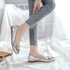 KUNWFNIX Women Ballet Flats Rhinestone Wedding Ballerina Shoes Foldable Sparkly Comfort Slip on Flat Shoes - Image 4