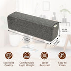 2 Pack Couch Arm Rest Pillow, 6''x6''x20'' Linen Cover, High Density Foam Armrest Cushion, Removable & Washable Elbow Support for Sofa, Bed, and Armchair (Dark Grey) - Image 2