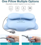 Adjustable Cervical Neck Pillow for Neck Pain Relief, Memory Foam Pillow with Cooling Ice Silk Cover, Ergonomic Neck Support for Sleep Apnea, Side Sleeper Pillow - Image 3