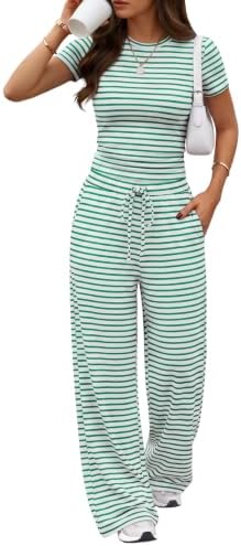 Trendy Queen Women's 2 Piece Matching Summer Lounge Set with Pockets by TrendyQueen