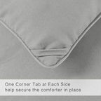 COHOME Quilted King Size Comforter - All-Season Down Alternative Duvet Insert - Luxury Hotel Warm Comforter with Anti-Clump Tech & 8 Tabs - Reversible - Breathable - Light Grey(90"x102") - Image 5