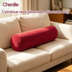 Neck Roll Pillow Case Cover Only - Cervical Pillowcovers with Zipper Cylinder Soft Bolster Pillowcases for Cylindrical Cushion(5,2pcs:40x12cm/16x5) - Image 3